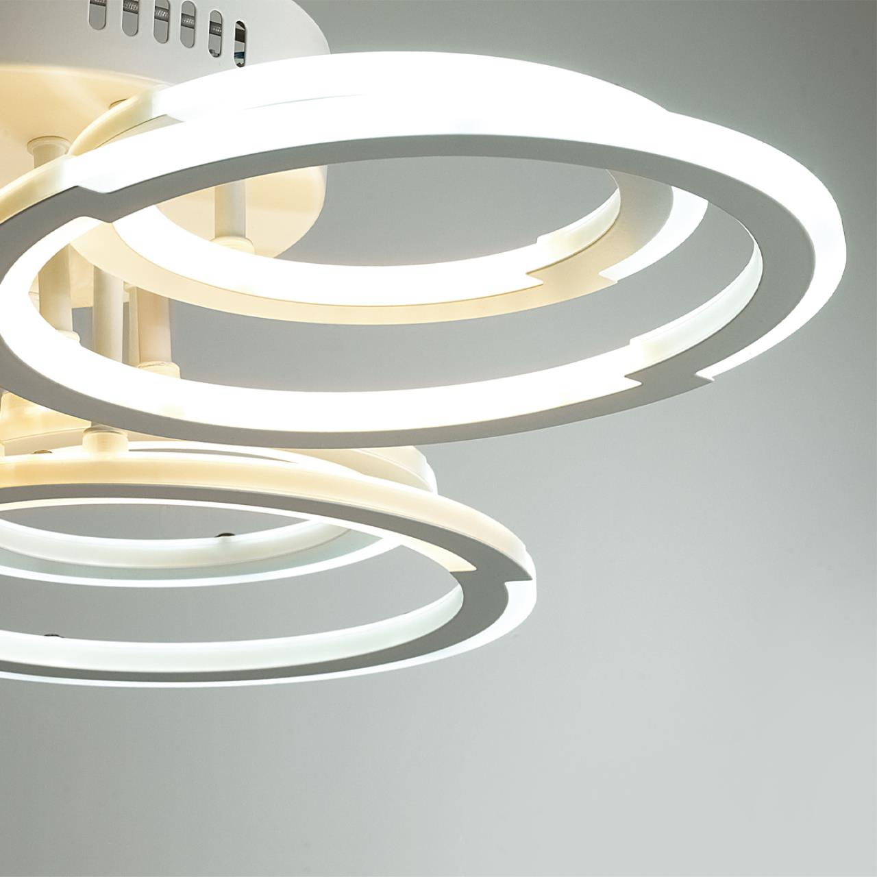 8028/80CL LEDIO LN25 000 белый, металл/акрил Потолочный светильник с ПДУ LED 80W 3000-6000К 220V OSAKA — изображение 10