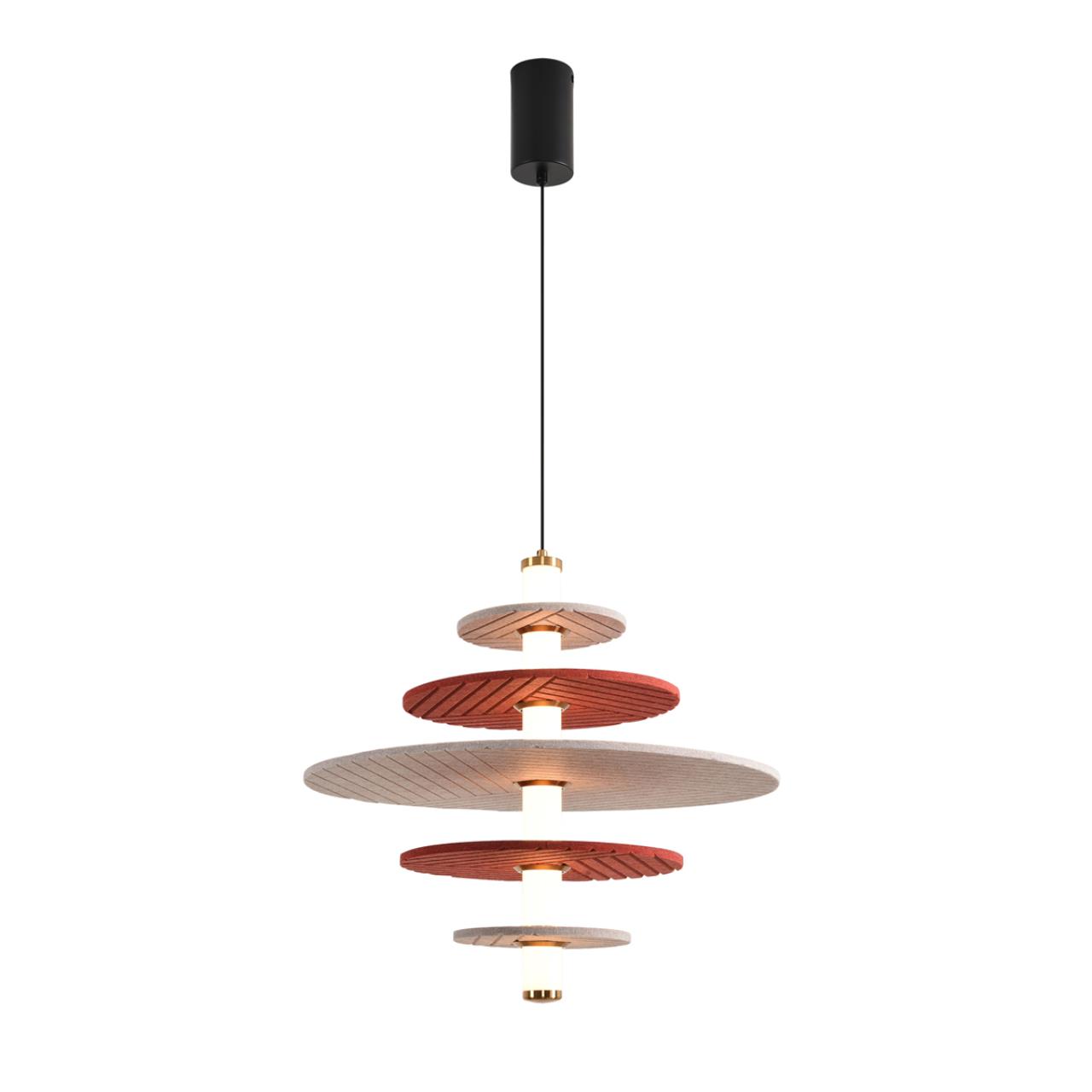 8296/14AL LEDIO LN26 365 черный/бежевый/бурый, металл/фетр/акрил Подвес LED 14W 3000K 220V FELTA — изображение 6