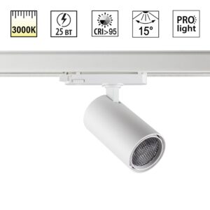 359575 PORT NT25 312 белый Светильник трехфазный трековый светодиодный IP20 LED 25W 3000K 220-240V HELIX