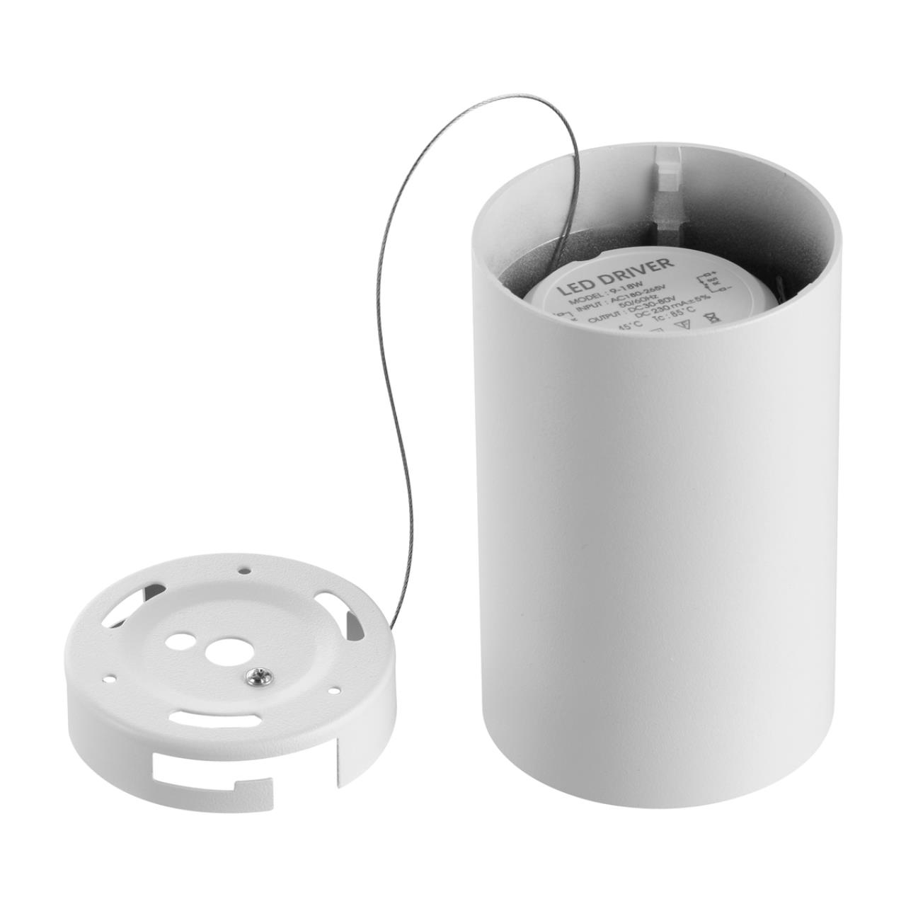 359420 OVER NT24 430 белый Светильник накладной влагозащищённый IP54 LED 15W 170-265V 3000К 1350Лм RECTE — изображение 5