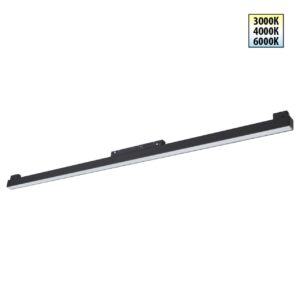 359621 SHINO NT25 158 черный Трековый светильник для низков. шинопровода с переключ. цв. темпер. IP20 LED 3000К4000К6000К 30W 48V FLUM