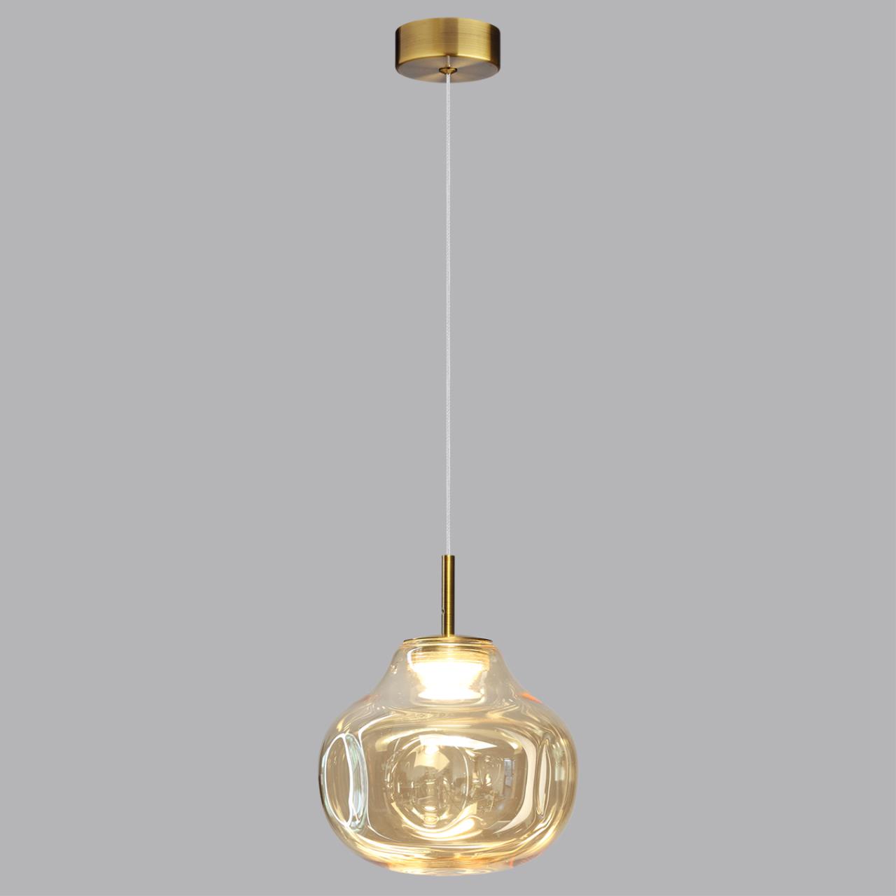 5097/4L PENDANT ODL25 363 античн.бронза/янтарный/металл/стекло Подвес LED 4W 4000K 388Лм VASO — изображение 4