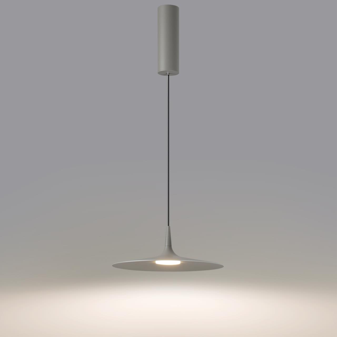 7038/12L HIGHTECH ODL25 000 серый/металл/акрил Подвесной светильник IP20 LED 12W 3000K AC90-260V SOMBRA — изображение 6