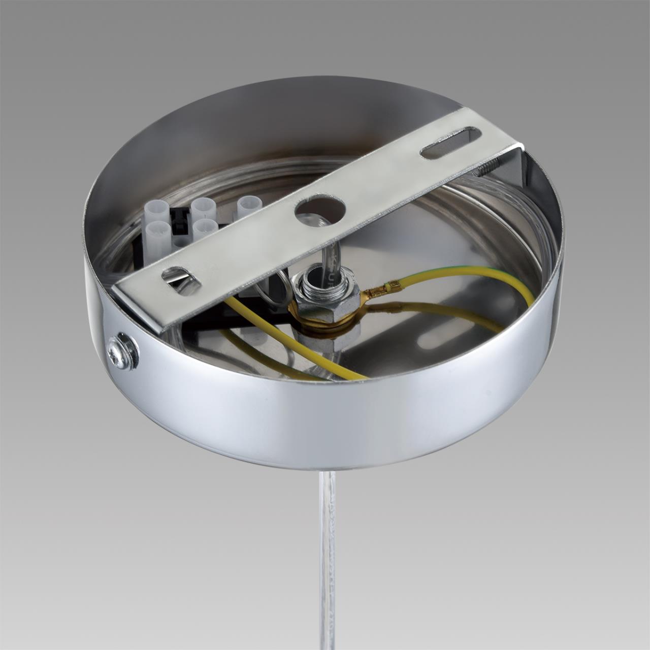 8102/1A COMFI LN26 408 хром/прозрачный металл/металл Подвес Е14 1*40W 220V ISHA — изображение 4