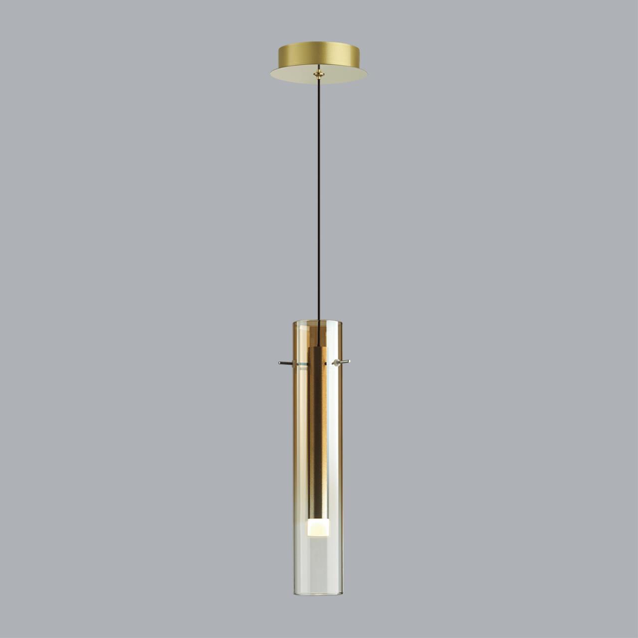 5062/5LB PENDANT ODL24 383 золотой/янтарный/металл/стекло Подвес LED 5W 3000K SHINY — изображение 4