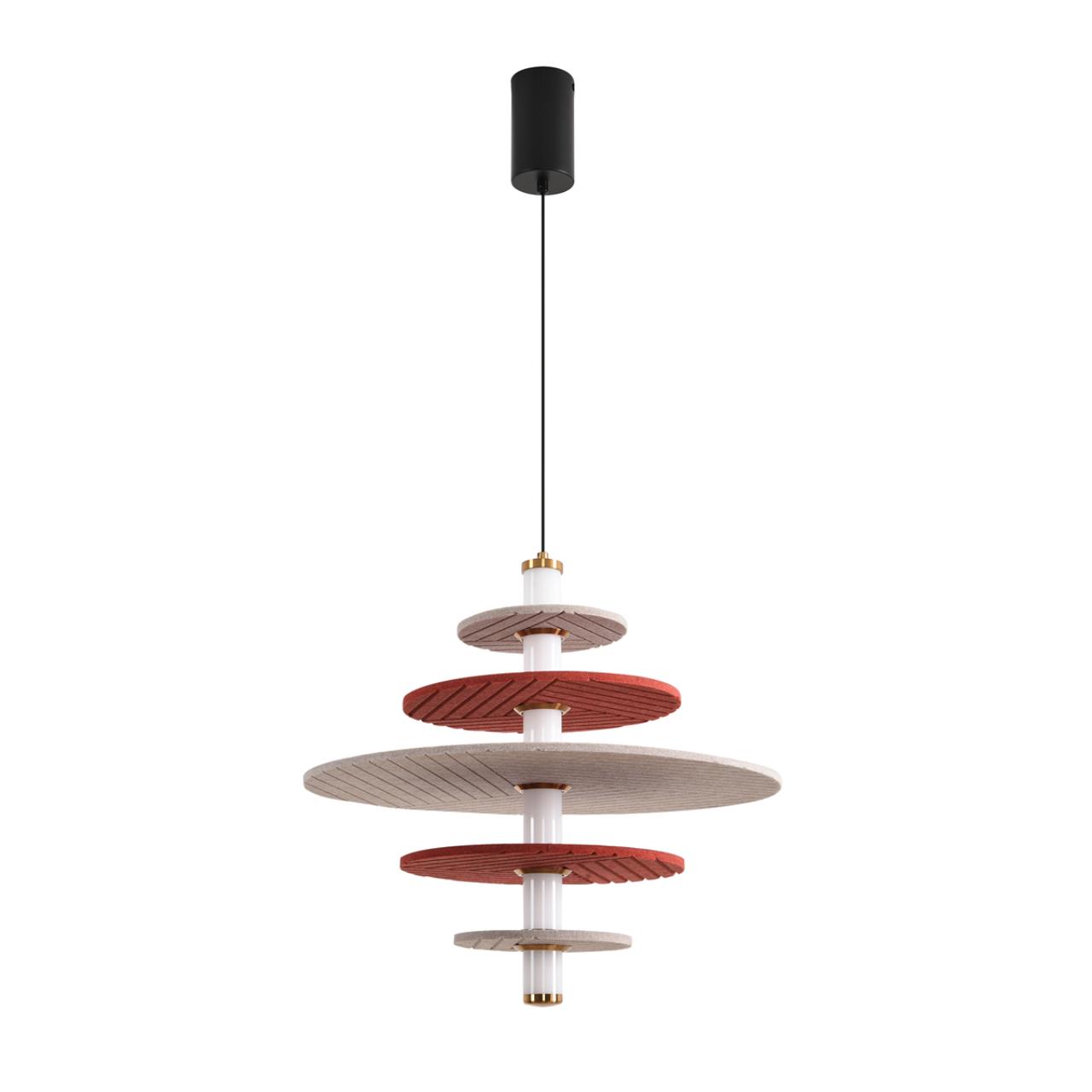 8296/14AL LEDIO LN26 365 черный/бежевый/бурый, металл/фетр/акрил Подвес LED 14W 3000K 220V FELTA