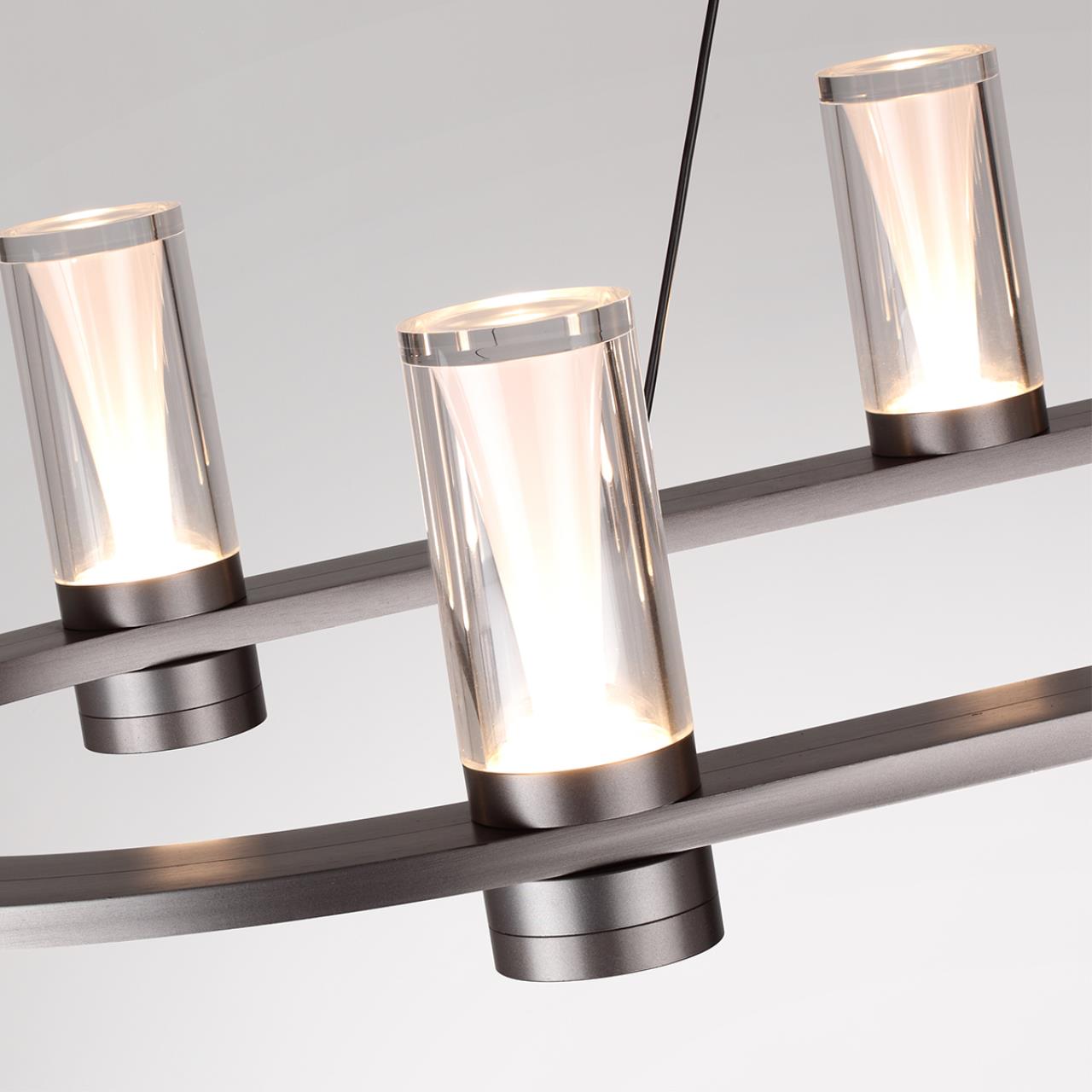 7143/65L HIGHTECH ODL26 513 Подвесной светильник темный никель/акрилл/металл IP20 LED 69W 3830Лм 3000K 180° 220V DEFANCE — изображение 5