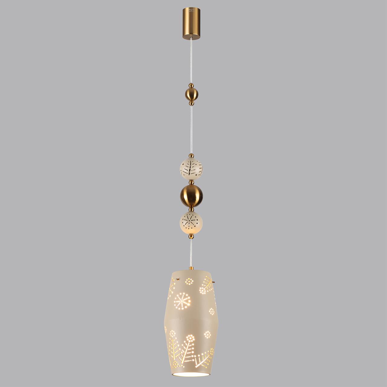 5444/1 PENDANT ODL_EX26 031 бежевый/античная бронза/металл/керамика Подвес E27 1*40W KARELIA — изображение 5