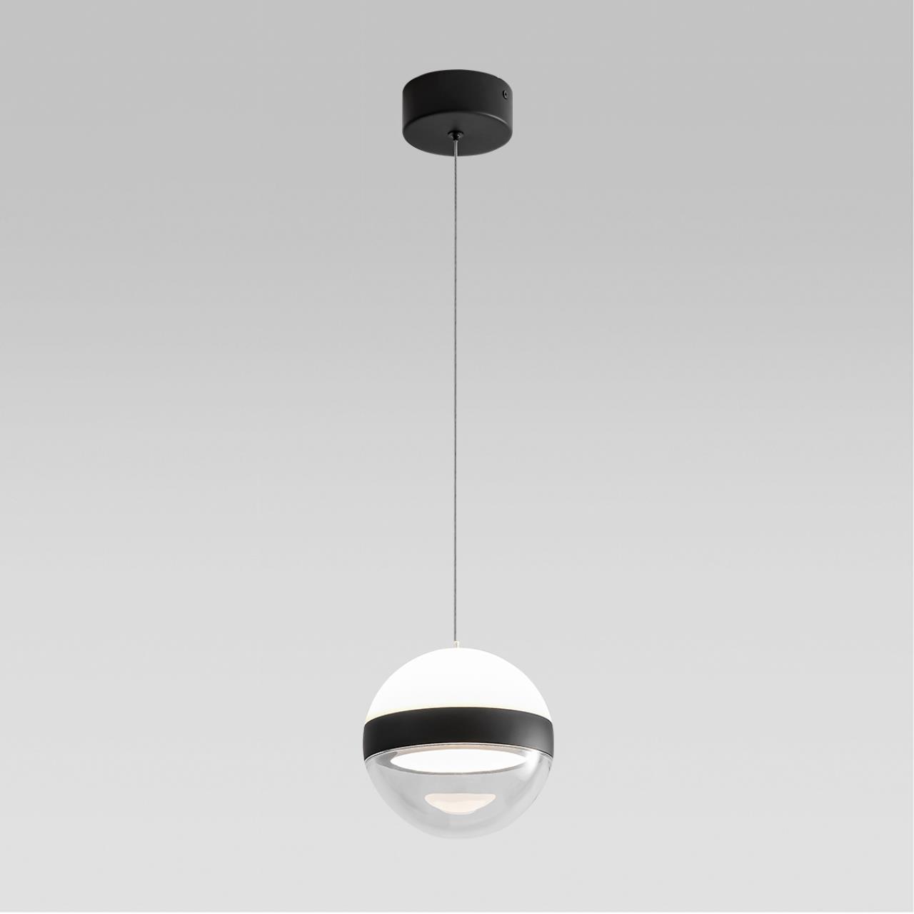 5075/9L L-VISION ODL24 355 черный/прозрачн./молочный/металл/акрил Подвес LED 9W 4000K 480лм RONI — изображение 4