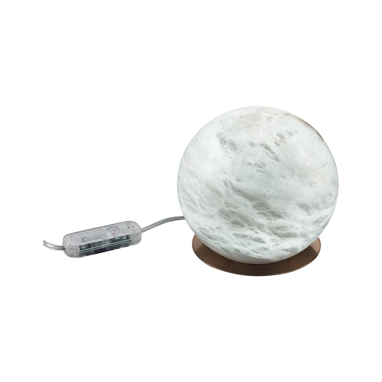 6685/8TL L-VISION ODL25 195 Настольный светильник бронзовый/металл/алебастр IP20 LED 8W с тумблером 3000/4000/6000K на выкл. 220V MARBELLA — изображение 3