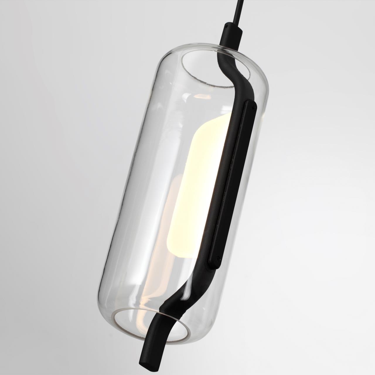 5003/10L L-VISION ODL23 391 черный матовый/прозрачный/стекло Подвес LED 10W 3000K KAVIA — изображение 6