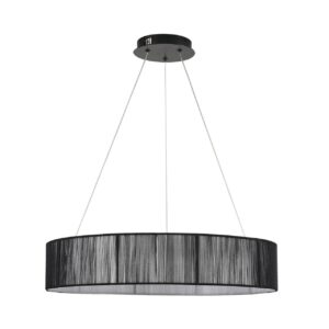 8371/40L LEDIO LN26 258 черный, металл/текстиль/силикон Люстра подвесная LED 40W 3000/4000/6000K 220V KAVA