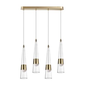 5043/42L L-VISION ODL24 000 глянц.золото/прозрачный/металл/стекло Люстра LED 42W 3000K 4167Лм LUMP