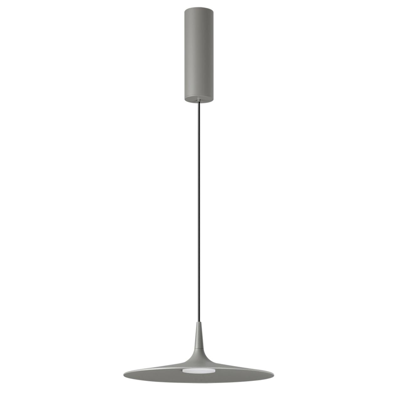 7038/12L HIGHTECH ODL25 000 серый/металл/акрил Подвесной светильник IP20 LED 12W 3000K AC90-260V SOMBRA