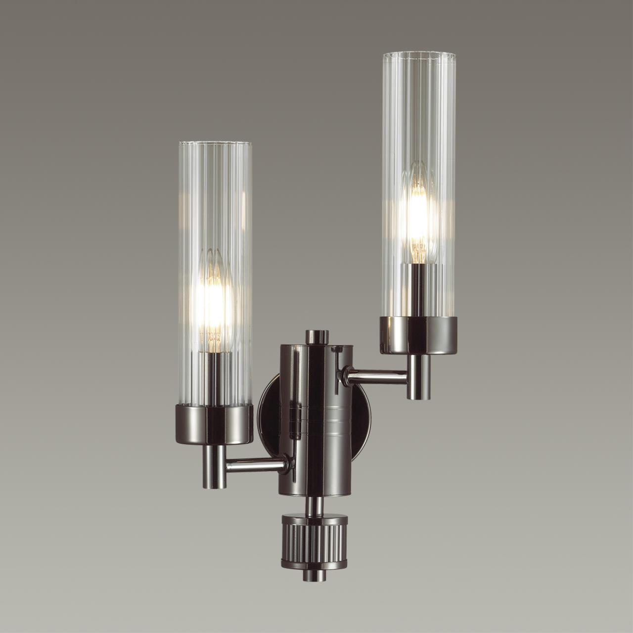 5275/2W CLASSI LN26 103 черный хром Бра E14 2*40W 220V KAMILLA — изображение 3
