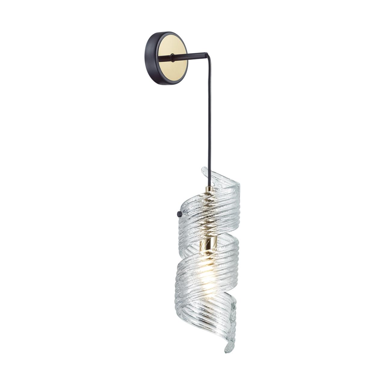 5439/1 MODERN ODL_EX25 071 черный/золото/металл/стекло Подвес/бра E14 1*40W FUSILLI — изображение 6