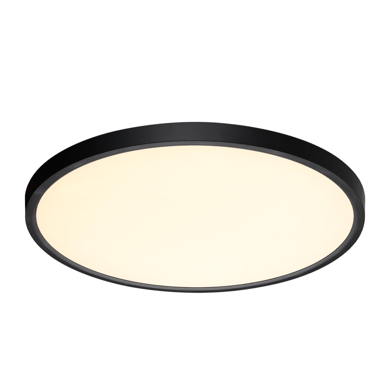 7660/40L MITRA LED SN 554 Светильник пластик/белый/черный LED 40Вт 3000/4000K D495 IP40 ALFA BLACK — изображение 3