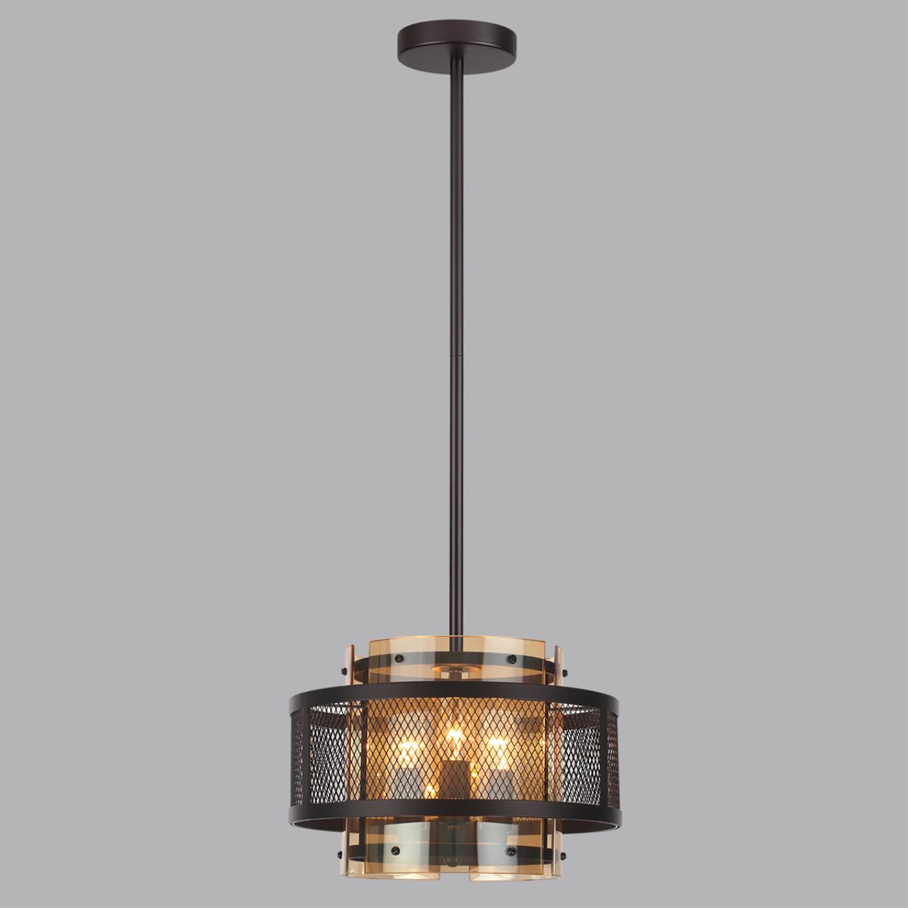 8007/3 MODERNI LN26 296 черный/черный, золотой металл/металл, стекло Подвесной светильник Е14 3*40W 220V ZARINA — изображение 2