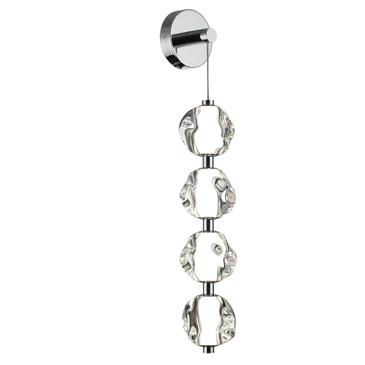 5084/17WL L-VISION ODL25 561 хром/прозрачный/металл/акрил Бра LED 17W 4000K 850Лм JEMSTONE — изображение 3