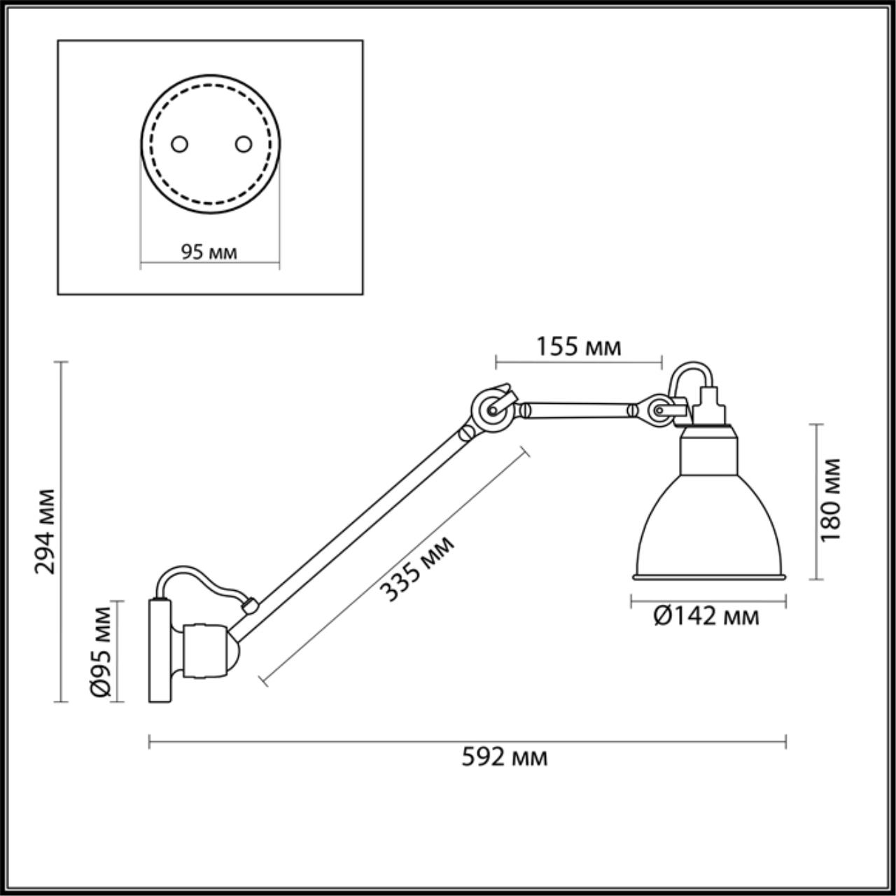 4126/1WD MODERN ODL19 461 белый Бра на кронштейне Е14 1*40W ARTA — изображение 3