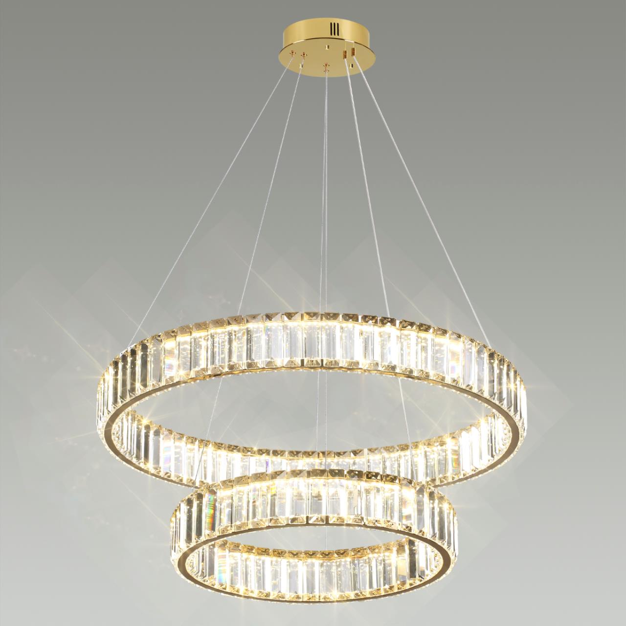 5015/60L L-VISION ODL23 589 золотой/прозрачный металл/хрусталь Люстра LED 60W 4000K 6000Лм VEKIA — изображение 5