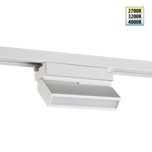 359750 PORT NT25 238 белый Светильник однофазный двухжильный трековый с переключ. цв. температуры IP20 LED 6W 180-265V 2700К/3200К/4000К EOS