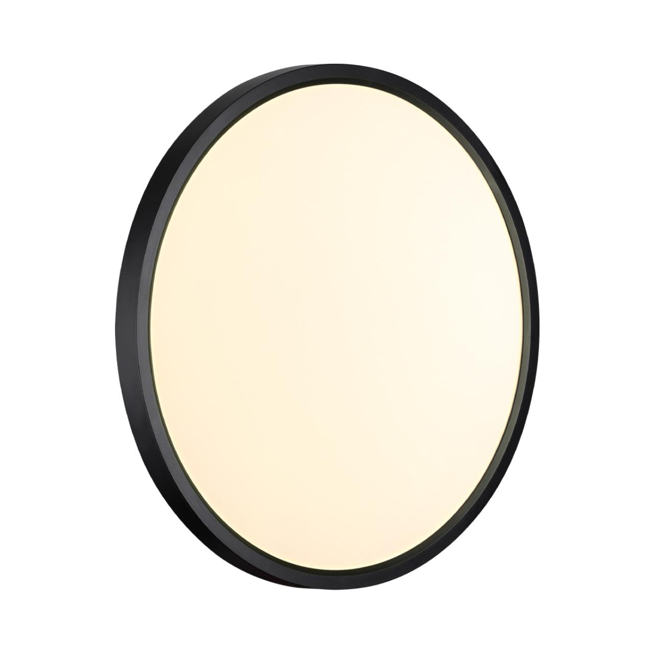 7660/32L MITRA LED SN 554 Светильник пластик/белый/черный LED 32Вт 3000/4000K D400 IP40 ALFA BLACK — изображение 2