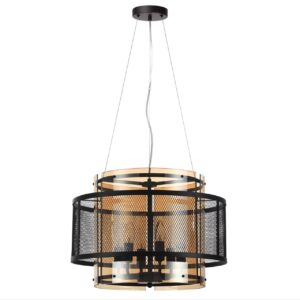 8007/6 MODERNI LN26 296 черный/черный, золотой металл/металл, стекло Люстра подвесная Е14 6*40W 220V ZARINA
