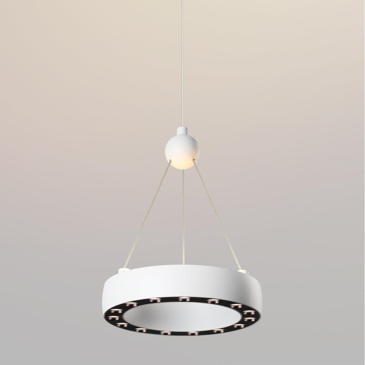 359395 OVER NT24 278 белый Светильник подвесной светодиодный, длина провода 2м IP20 LED 12W вниз/5W вверх 220V 1360Лм 3000K TURN — изображение 3