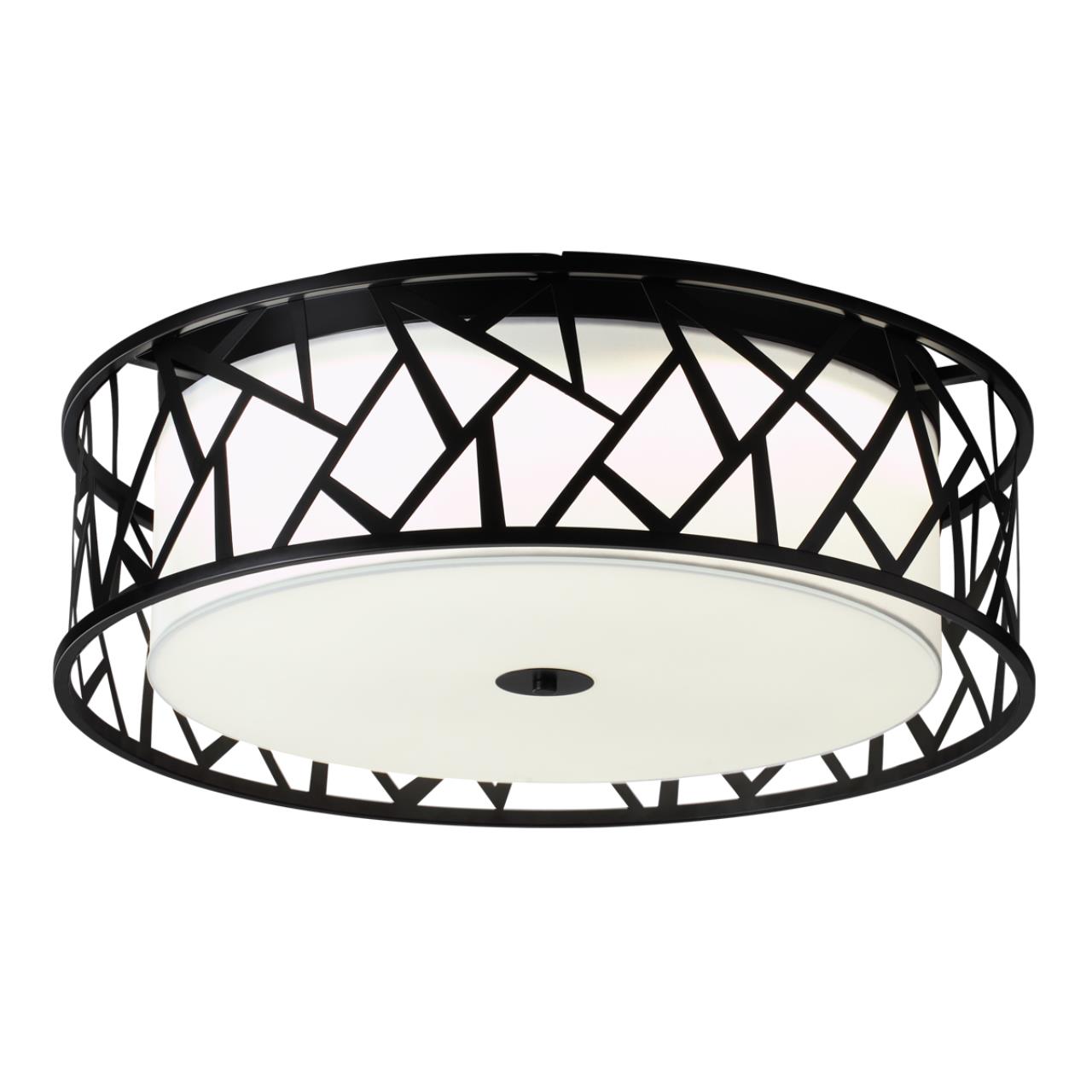 7700/60L AVRA LED SN 596 Светильник металл/ткань/стекло/белый/черный LED 60Вт 3000-6000K D600 IP20 пульт ДУ FABIANA — изображение 5