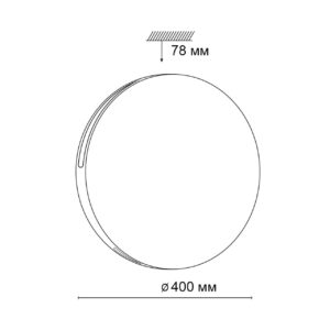 3040/DL PALE SN 000 Светильник пластик/белый/хром LED 48Вт 4000К D400 IP43 VALE