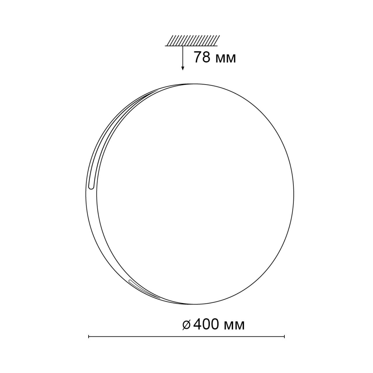3040/DL PALE SN 000 Светильник пластик/белый/хром LED 48Вт 4000К D400 IP43 VALE
