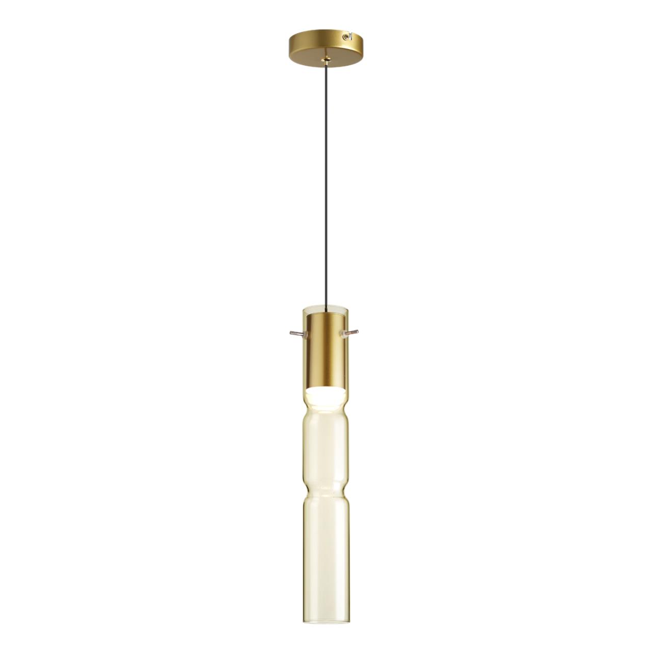5059/5LA PENDANT ODL24 385 золотой/янтарный/металл/стекло Подвес LED 5W 3000K SCROW — изображение 3
