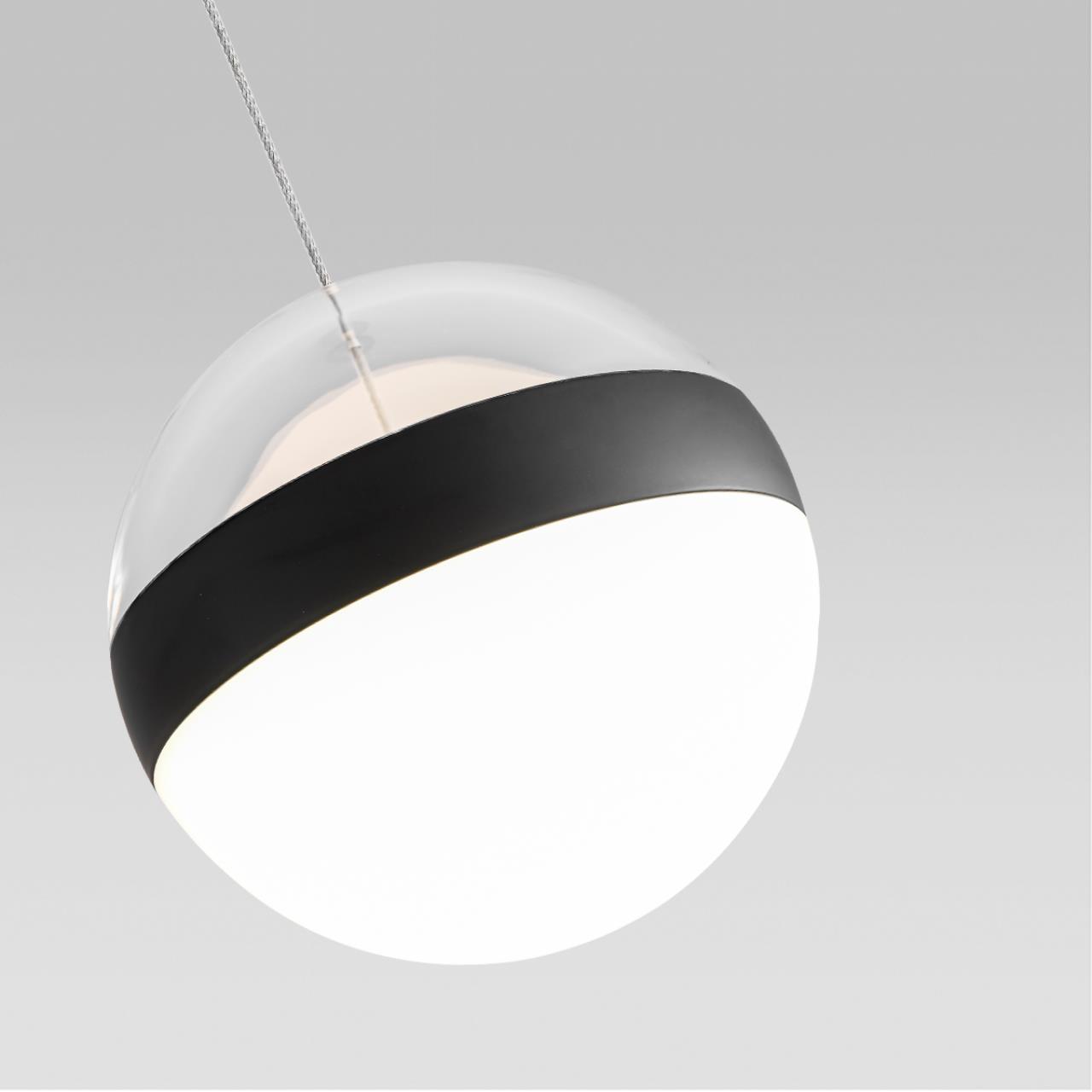 5075/12L L-VISION ODL24 355 черный/прозрачн./молочный/металл/акрил Подвес LED 12W 4000K 600лм RONI — изображение 6