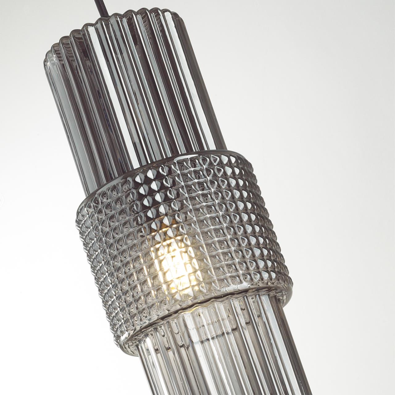 5016/1 MODERN ODL23 405 черный/дымчатый металл/стекло Подвес E14 1*40W PIMPA — изображение 6