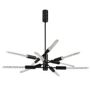 5459/28L L-VISION ODL_EX26 041 черный глянцевый/прозрачн./металл/стекло Люстра LED 28W (10*2.8W) 3000K 1260Лм KOLOS