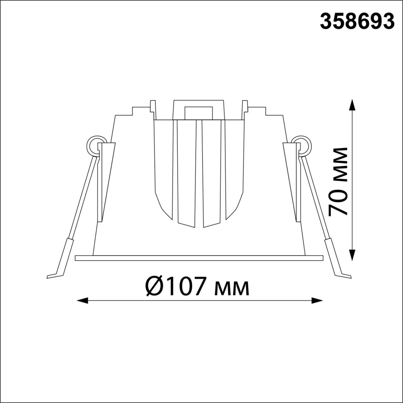 358693 SPOT NT21 462 белый/хром Светильник встраиваемый светодиодный IP20 LED 4000К 20W 100-265V KNOF — изображение 3