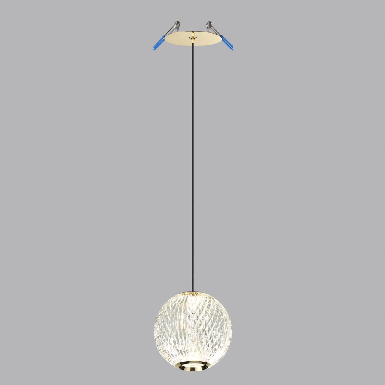 5008/5LA L-VISION ODL24 567 золотой/металл/акрил Подвес LED 5W 4000K 390лм CRYSTAL — изображение 4