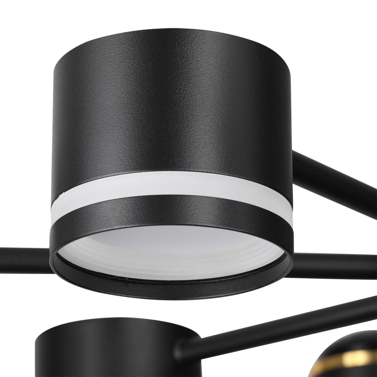8234/8C COMFI LN25 000 черный, металл/акрил Люстра потолочная GX53 LED 8*10W + LED-проектор 4*5W 2700К 220V VIRSAVA — изображение 10