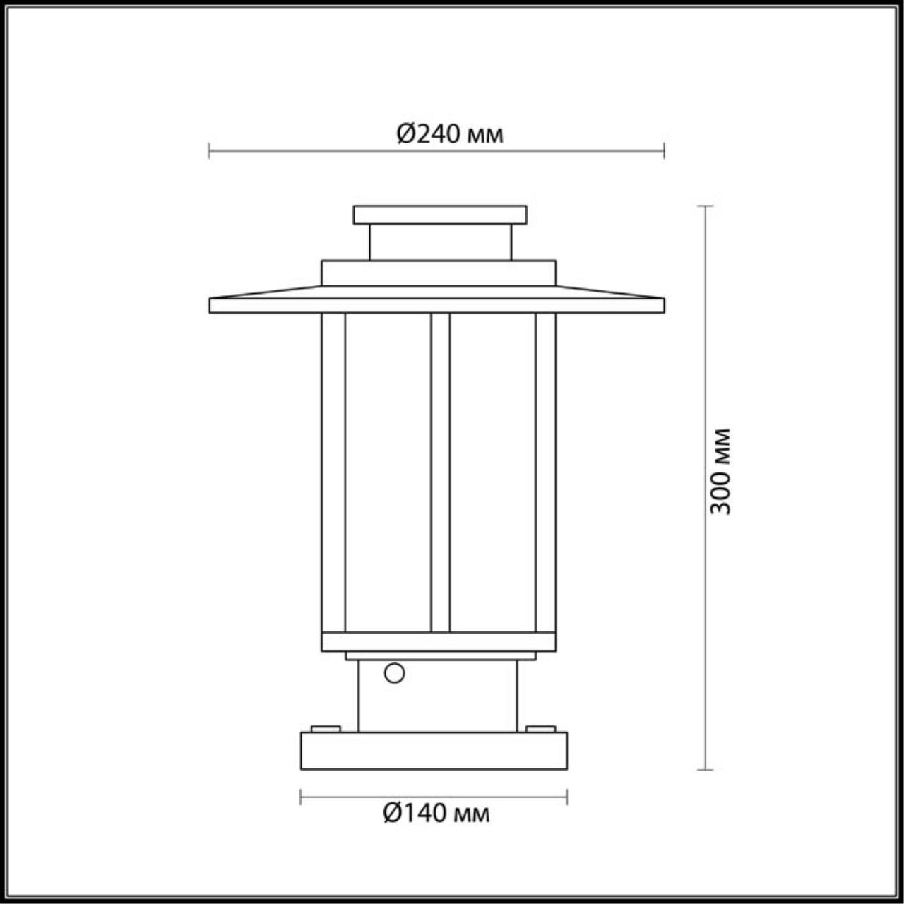 4047/1B NATURE ODL18 697 белый/коричневый Уличный светильник на столб IP54 E27 18W 220V MITO — изображение 3