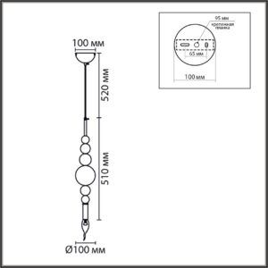 8260/1 MODERNI LN26 000 белый/хром, металл Подвес E14 40W 220V NANA