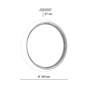 7651/DL PALE SN 141 Светильник пластик/черный/золотой LED 48Вт 4000К D380 IP43 TOFIQ BLACK