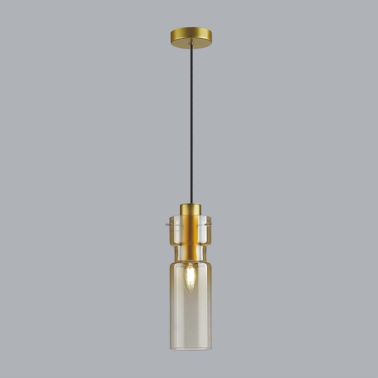 5057/1A PENDANT ODL24 385 золотой/янтарный/металл/стекло Подвес E27 1*40W SCROW — изображение 4