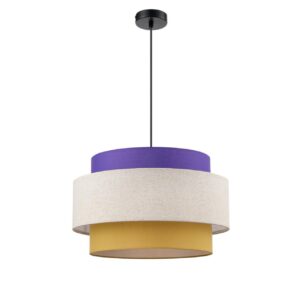 8281/4 MODERNI LN26 183 черный/фиолетовый/бежевый/желтый, металл/текстиль Светильник подвесной E14 4*40W 220V PALERMO