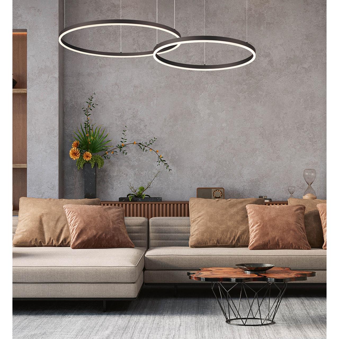 6530/50L LEDIO LN26 262 чёрный Светильник подвесной LED 50W 3000/4000/6000К 220V ECHO