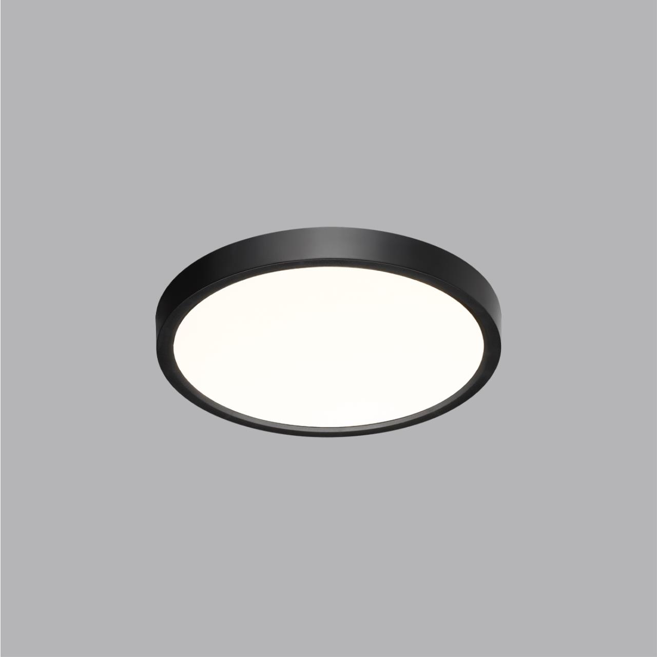 7660/18L MITRA LED SN 554 Светильник пластик/белый/черный LED 18Вт 3000/4000K D230 IP40 ALFA BLACK — изображение 5