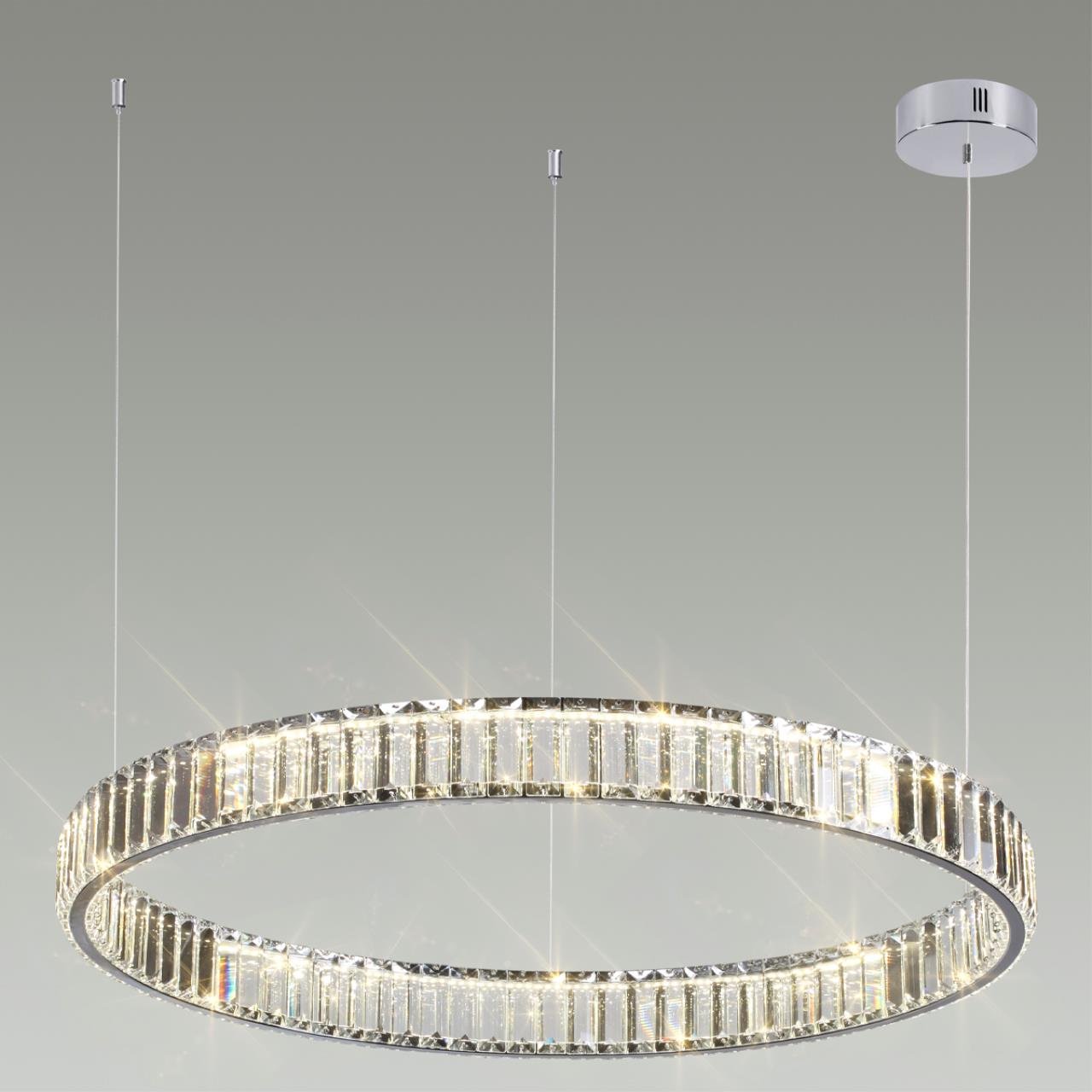 4930/45L L-VISION ODL24 591 хром/прозрачный металл/хрусталь Люстра LED 45W 4000K 5350Лм VEKIA — изображение 5