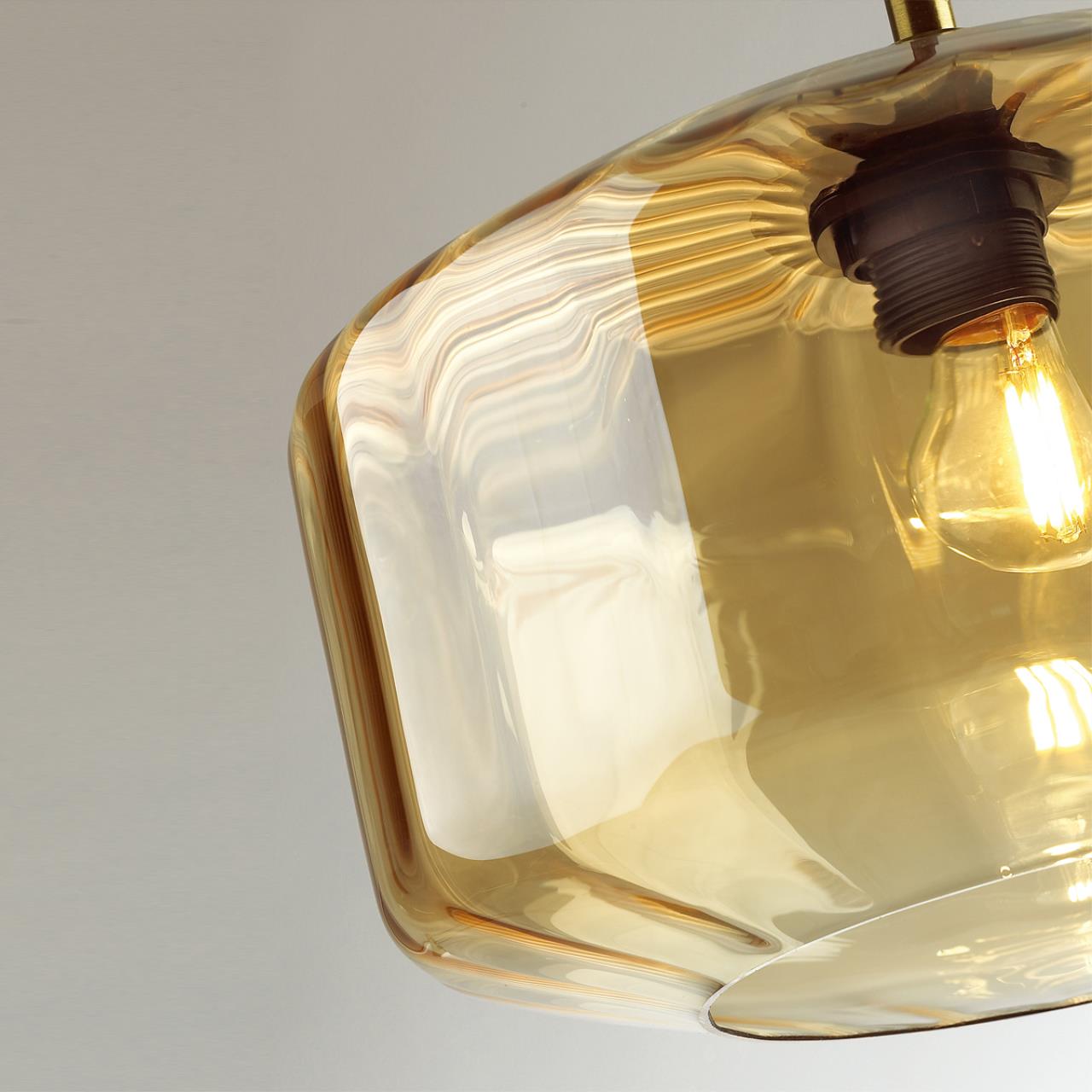 4747/1 PENDANT ODL21 409 янтарный/бронзовый Подвес E27 60W BINGA — изображение 6