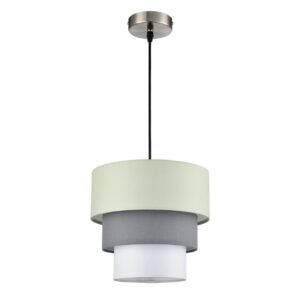 8039/1 MODERNI LN26 187 никель/мятный/серый/белый, металл/текстиль Подвесной светильник Е27 60W 220V ILAIDA