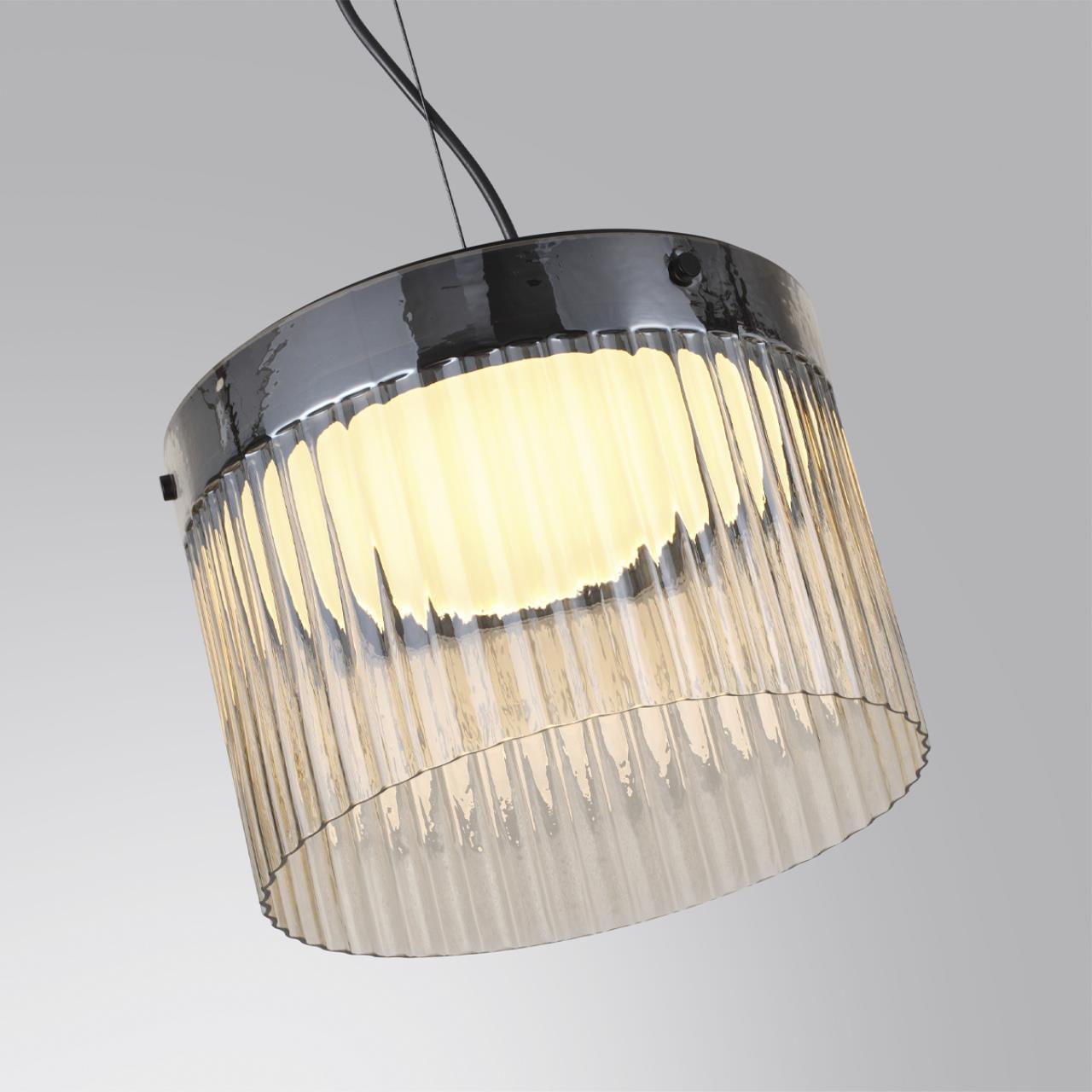 5047/24L L-VISION ODL24 000 черный/светл.янтарный/металл/стекло Подвес LED 24W 4000К 2715Лм PILLARI — изображение 5